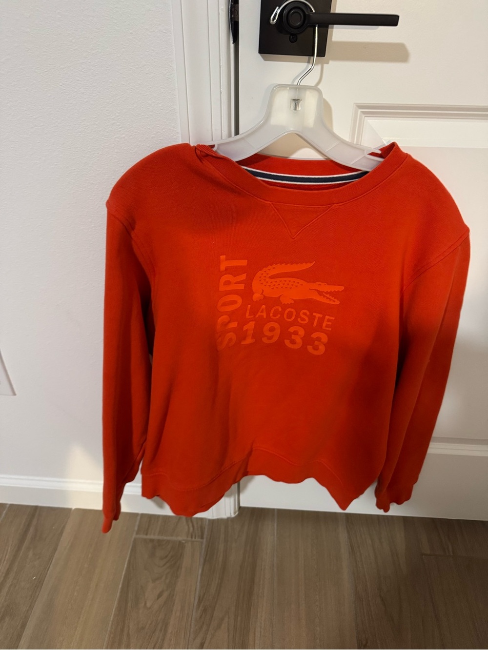 Lacoste Women’s Sport Crewneck Sweatshirt in Orange